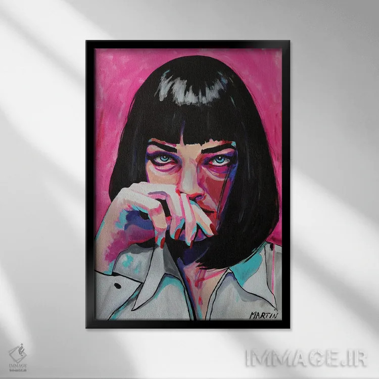 تابلو دکوراتیو میا والاس اثر پیتر مارتین - نمای قابدار مشکی