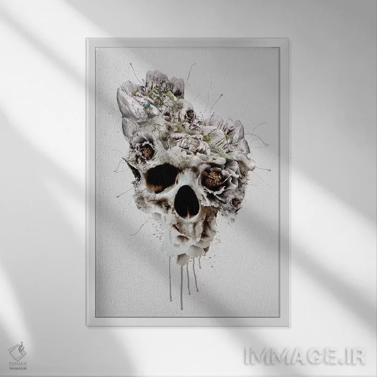 تابلو دکوراتیو قلعه جمجمه II اثر ریزا پکر - نمای قابدار سفید