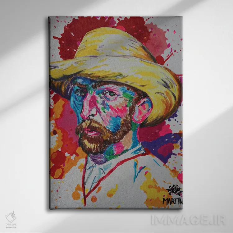 تابلو دکوراتیو وینسنت ون گوگ اثر پیتر مارتین - نمای روبهرو روی دیوار