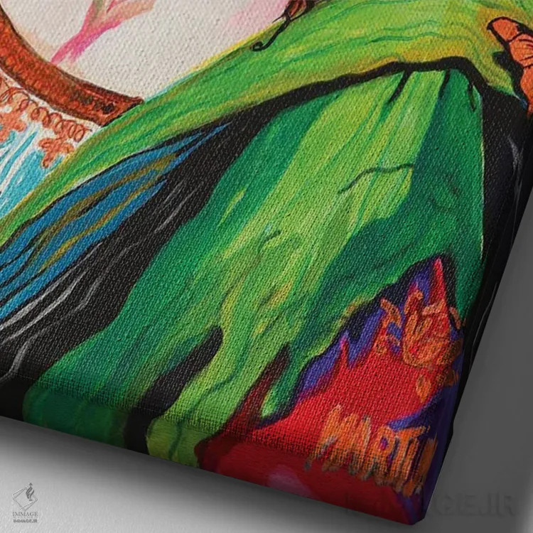 تابلو دکوراتیو مونالیزا II اثر پیتر مارتین - نمای نزدیک بافت بوم