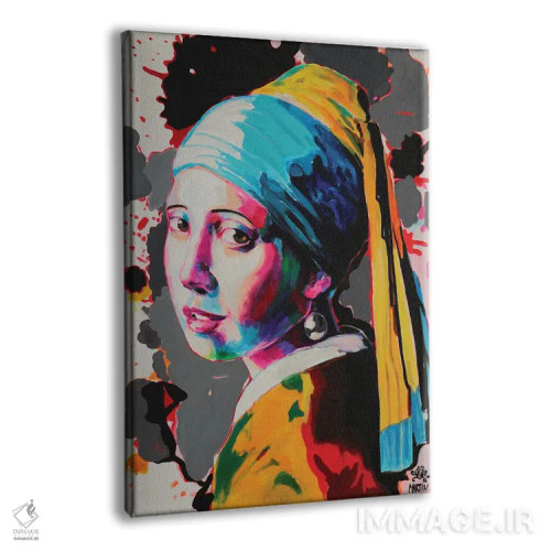 تابلو دکوراتیو دختر با گوشواره مروارید اثر پیتر مارتین - نمای پرسپکتیو محصول