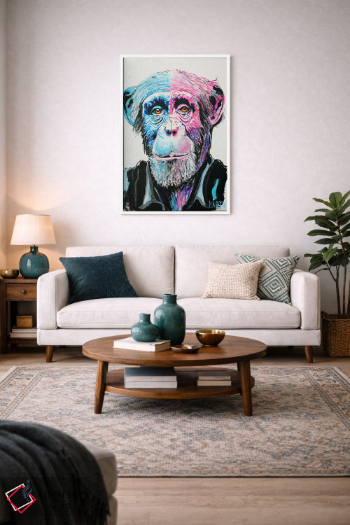 تابلو دکوراتیو گوریل اثر پیتر مارتین - D4W