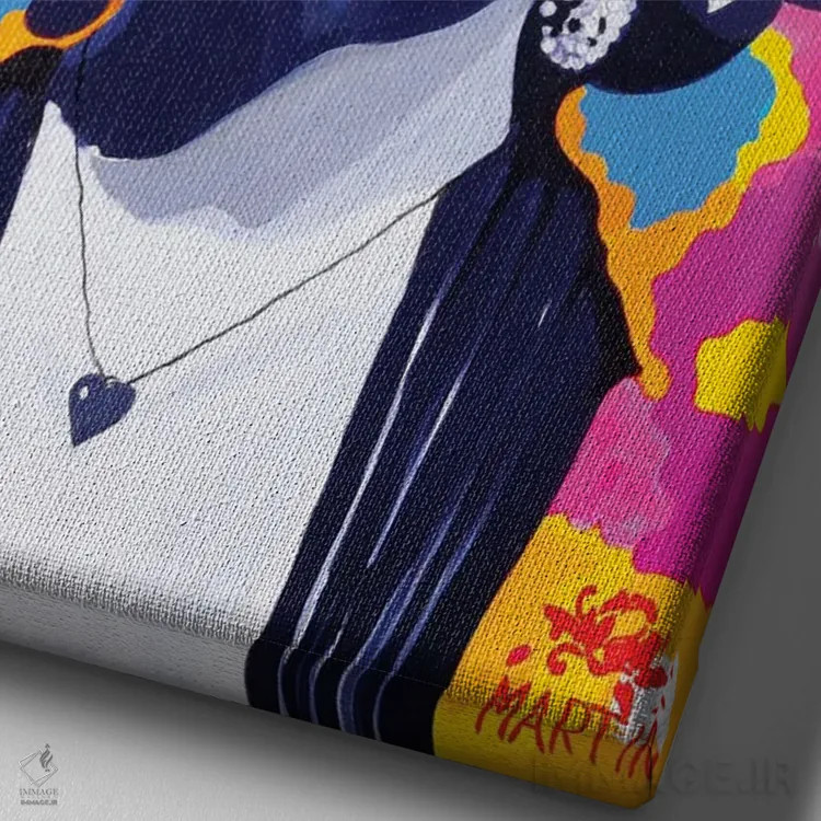 تابلو دکوراتیو مریلین مونرو III اثر پیتر مارتین - نمای نزدیک بافت بوم