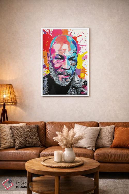 تابلو دکوراتیو مایک تایسون پاپ آرت اثر پیتر مارتین - D1W