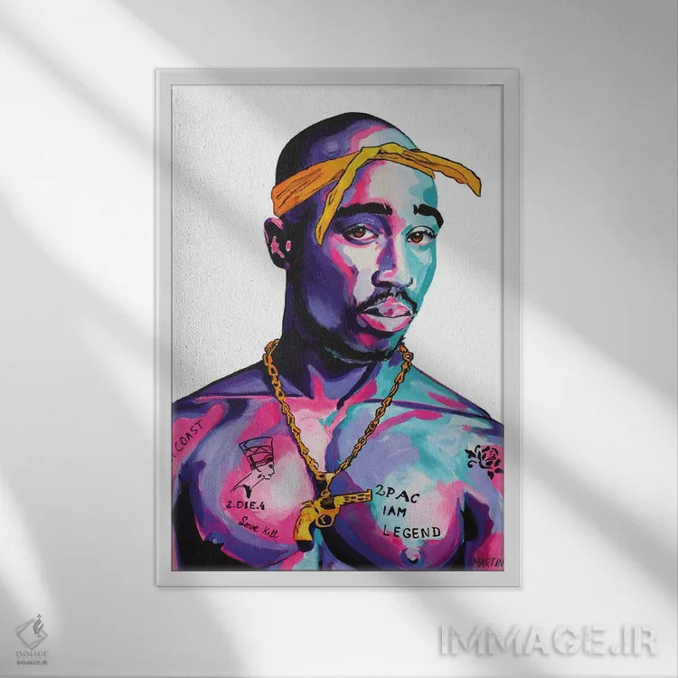 تابلو دکوراتیو تپاک اثر پیتر مارتین - نمای قابدار سفید