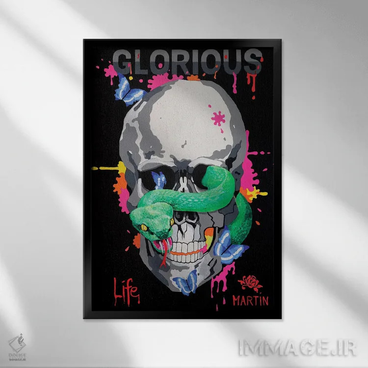 تابلو دکوراتیو زندگی باشکوه اثر پیتر مارتین - نمای قابدار مشکی