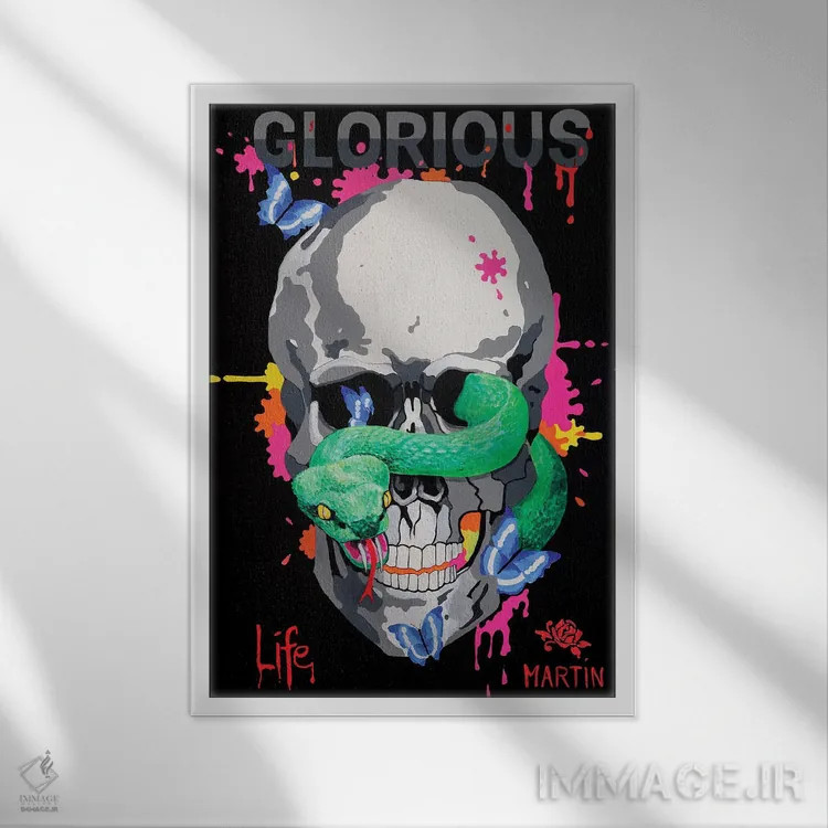 تابلو دکوراتیو زندگی باشکوه اثر پیتر مارتین - نمای قابدار سفید