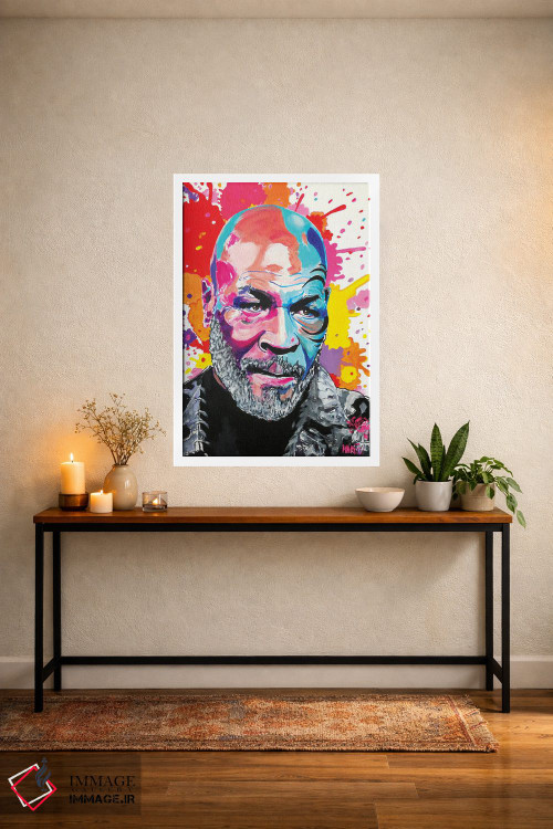 تابلو دکوراتیو مایک تایسون پاپ آرت اثر پیتر مارتین - D2W