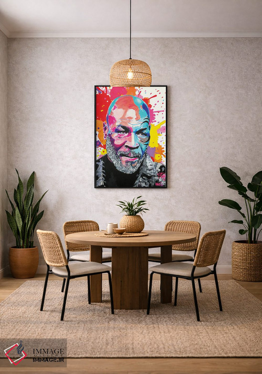 تابلو دکوراتیو مایک تایسون پاپ آرت اثر پیتر مارتین - D4B