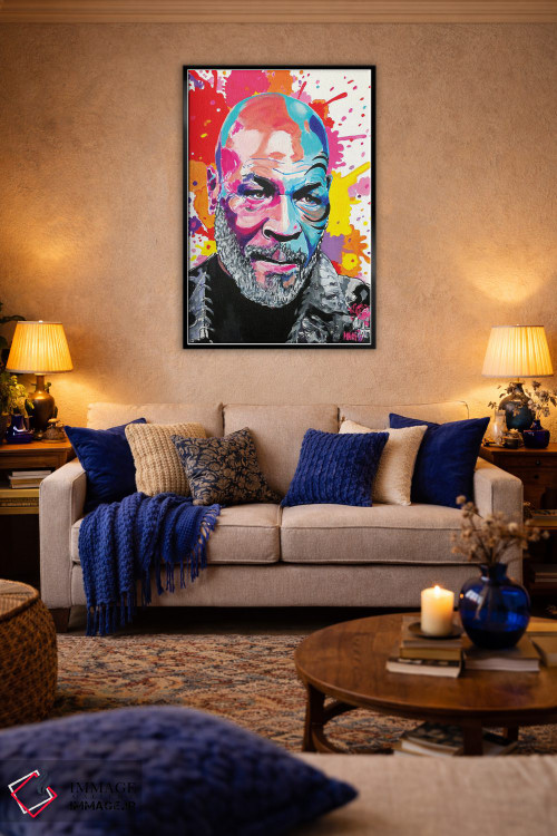 تابلو دکوراتیو مایک تایسون پاپ آرت اثر پیتر مارتین - D5B