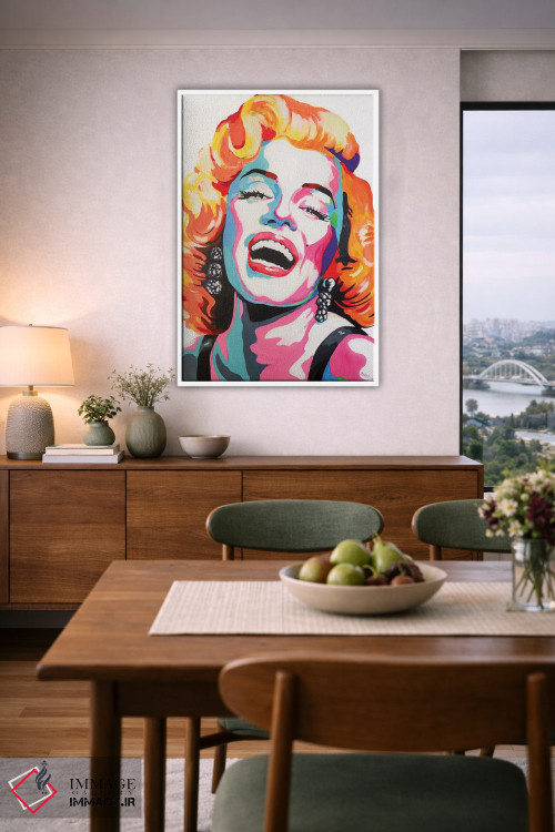 تابلو دکوراتیو مریلین مونرو پاپ آرت اثر پیتر مارتین - D6W