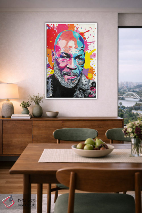 تابلو دکوراتیو مایک تایسون پاپ آرت اثر پیتر مارتین - D6W