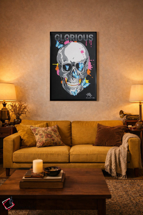 تابلو دکوراتیو جمجمه با عظمت اثر پیتر مارتین - D3B