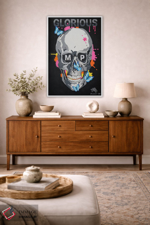 تابلو دکوراتیو جمجمه عظمت MP اثر پیتر مارتین - D1W