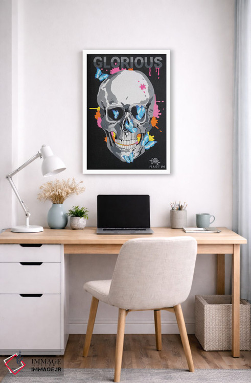 تابلو دکوراتیو جمجمه با عظمت اثر پیتر مارتین - D6W