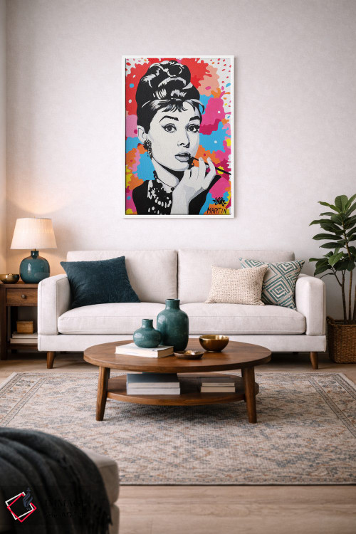 تابلو دکوراتیو آدری هپبورن II اثر پیتر مارتین - D3W