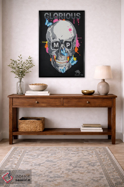 تابلو دکوراتیو جمجمه عظمت MP اثر پیتر مارتین - D5B
