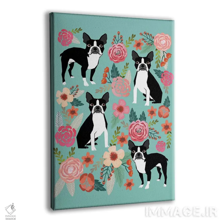 تابلو دکوراتیو کولاژ گل های بوستون ترر اول اثر پت فرندلی - نمای پرسپکتیو محصول