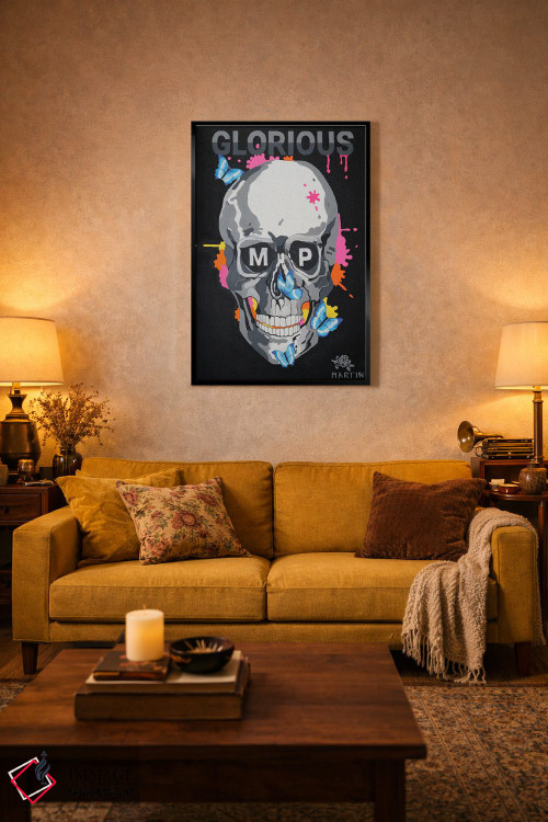تابلو دکوراتیو جمجمه عظمت MP اثر پیتر مارتین - D4B