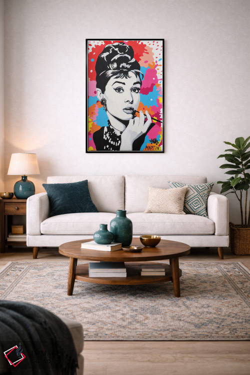 تابلو دکوراتیو آدری هپبورن II اثر پیتر مارتین - D4B