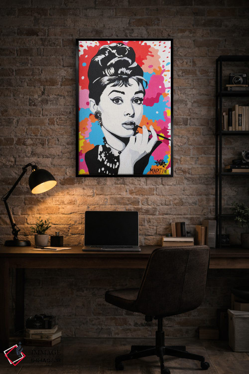 تابلو دکوراتیو آدری هپبورن II اثر پیتر مارتین - D5B