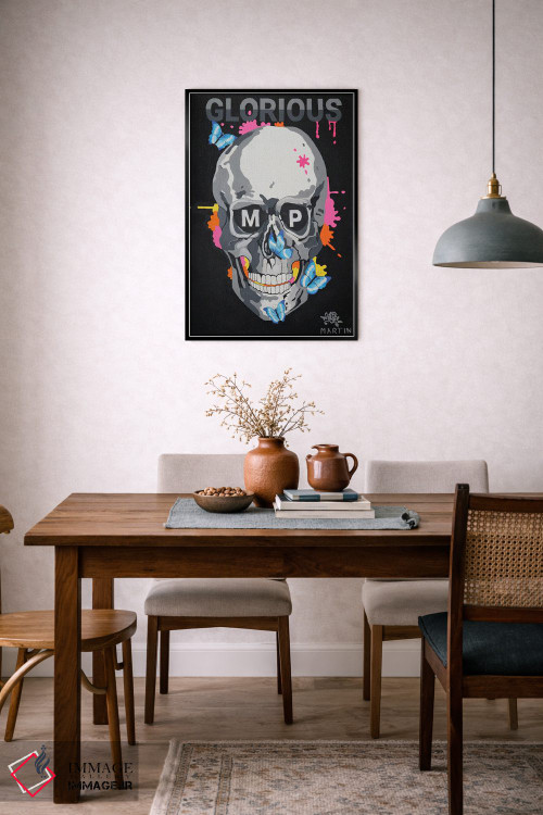 تابلو دکوراتیو جمجمه عظمت MP اثر پیتر مارتین - D6B