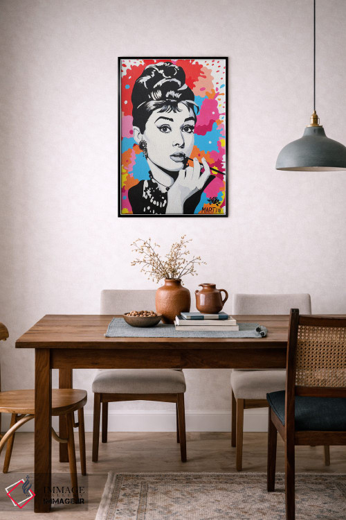 تابلو دکوراتیو آدری هپبورن II اثر پیتر مارتین - D6B