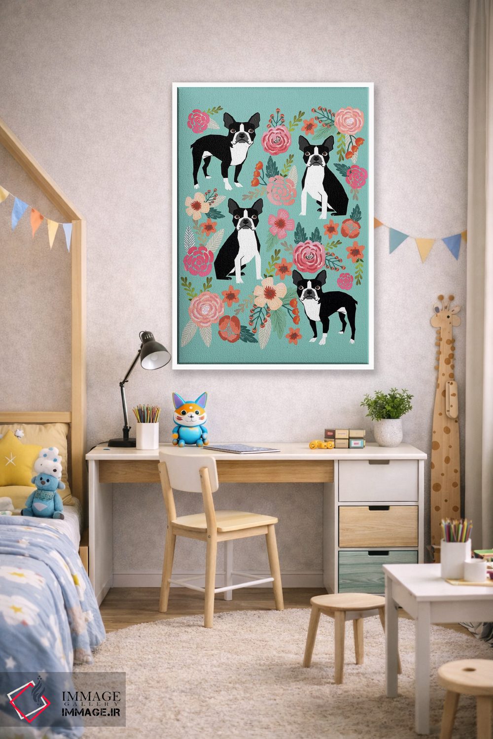 تابلو دکوراتیو کولاژ گل های بوستون ترر اول اثر پت فرندلی - D1W