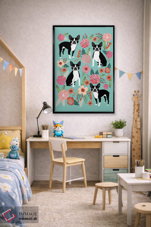 تابلو دکوراتیو کولاژ گل های بوستون ترر اول اثر پت فرندلی - D2B