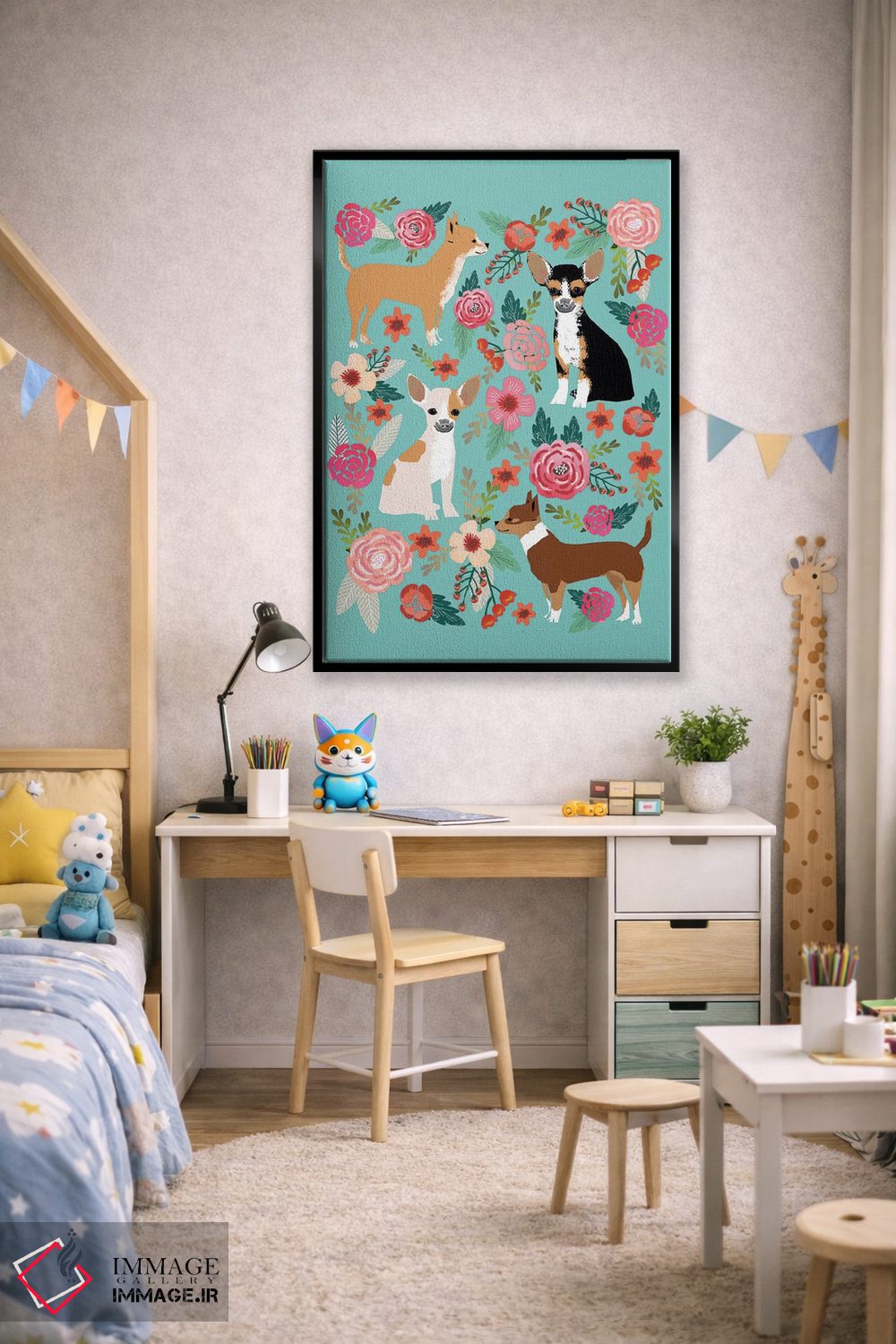 تابلو دکوراتیو کولاژ گل های چی هاوا اثر پت فرندلی - D2B