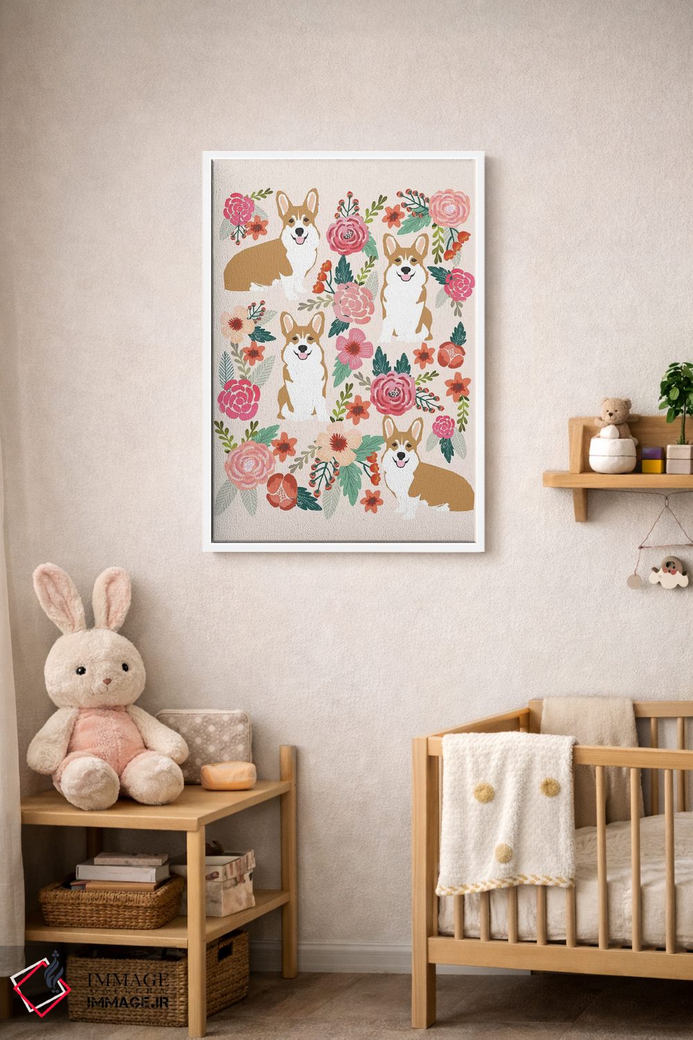 تابلو دکوراتیو کولاژ گل های کرگی اول اثر پت فرندلی - D3W