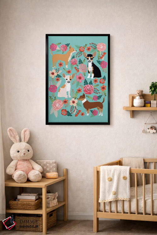 تابلو دکوراتیو کولاژ گل های چی هاوا اثر پت فرندلی - D5B