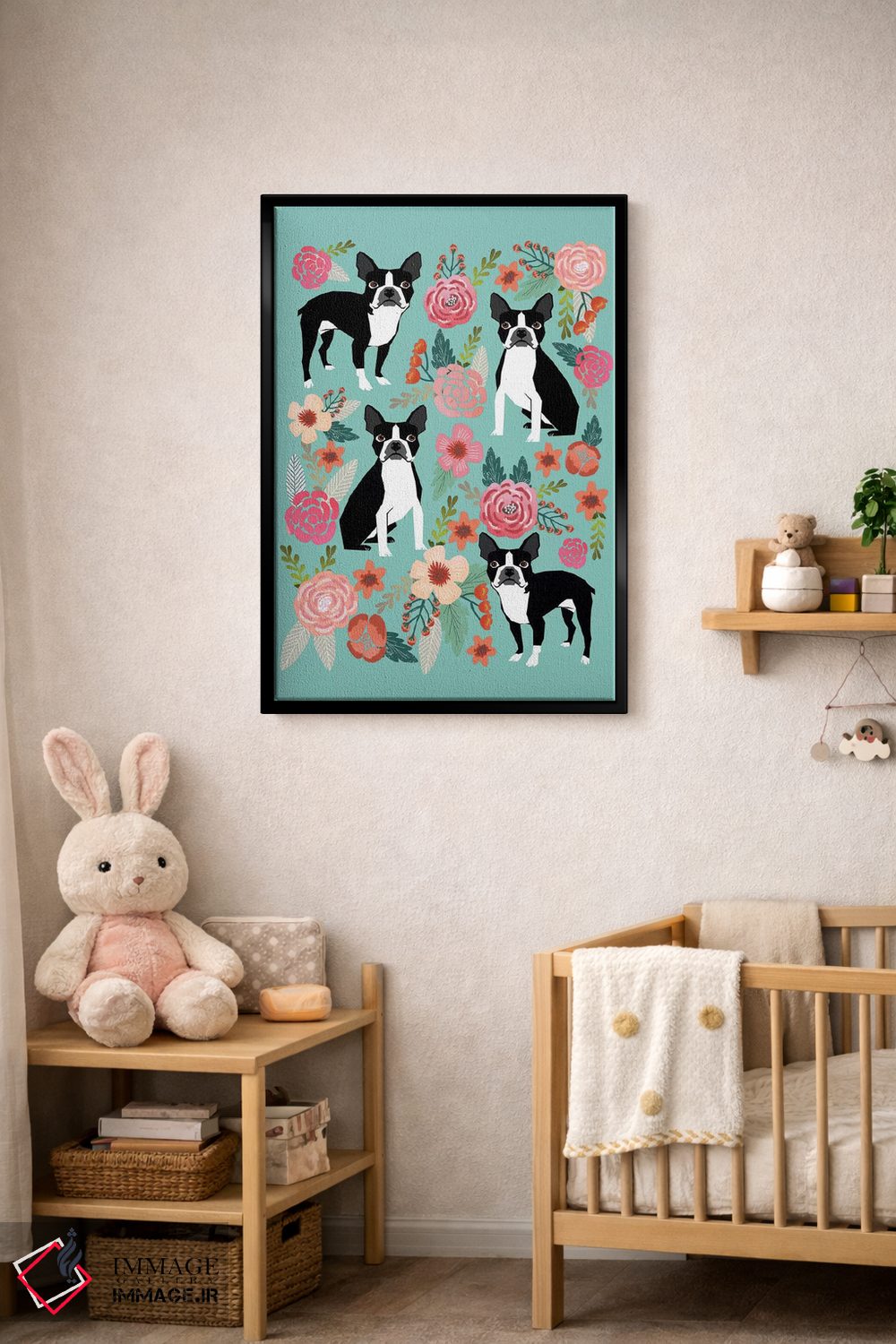 تابلو دکوراتیو کولاژ گل های بوستون ترر اول اثر پت فرندلی - D5B