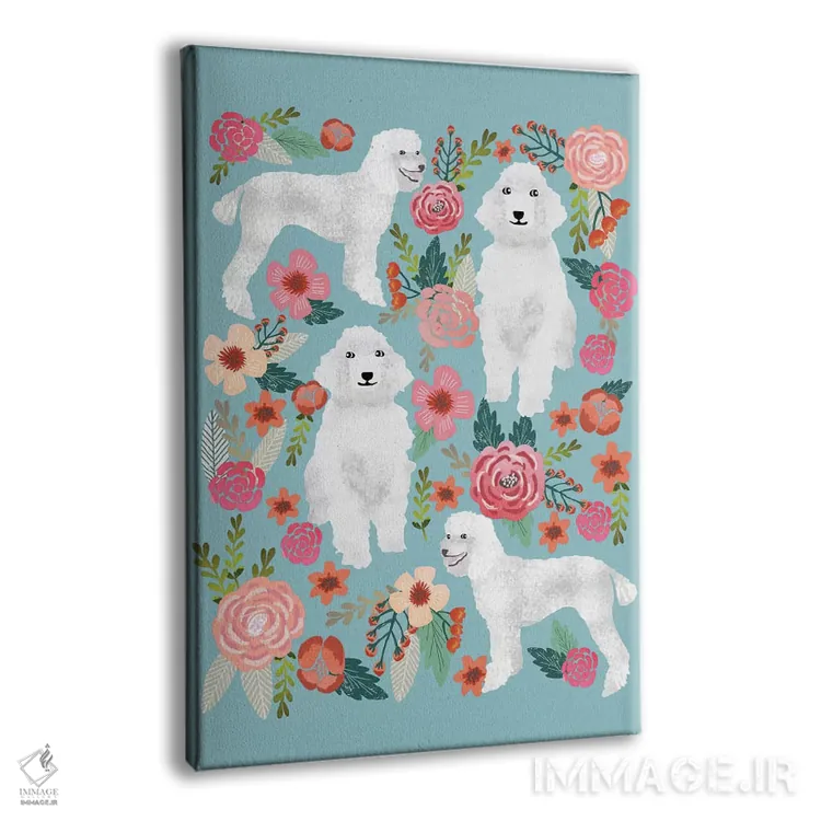 تابلو دکوراتیو کولاژ گل های پودل اثر پت فرندلی - نمای پرسپکتیو محصول