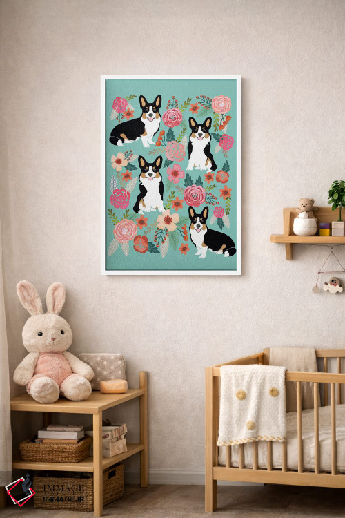 تابلو دکوراتیو کولاژ گل های کرگی دوم اثر پت فرندلی - D3W