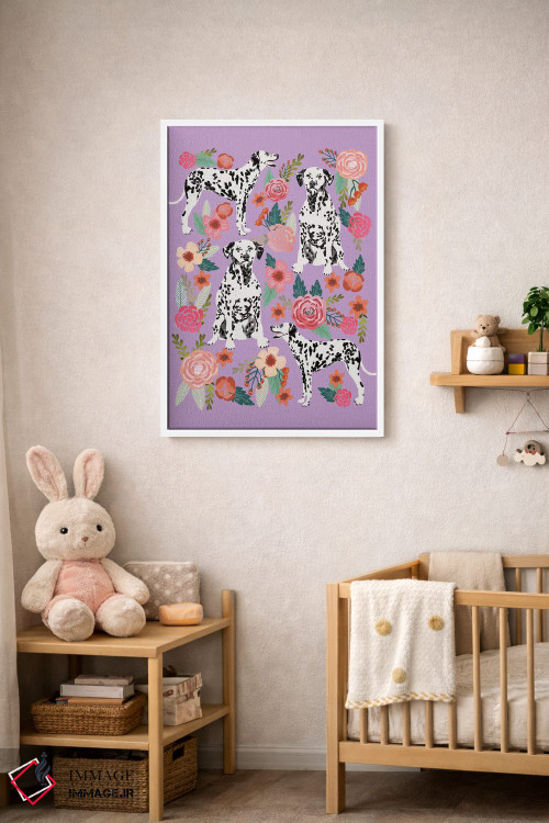 تابلو دکوراتیو کولاژ گل های دالمیشن اثر پت فرندلی - D3W