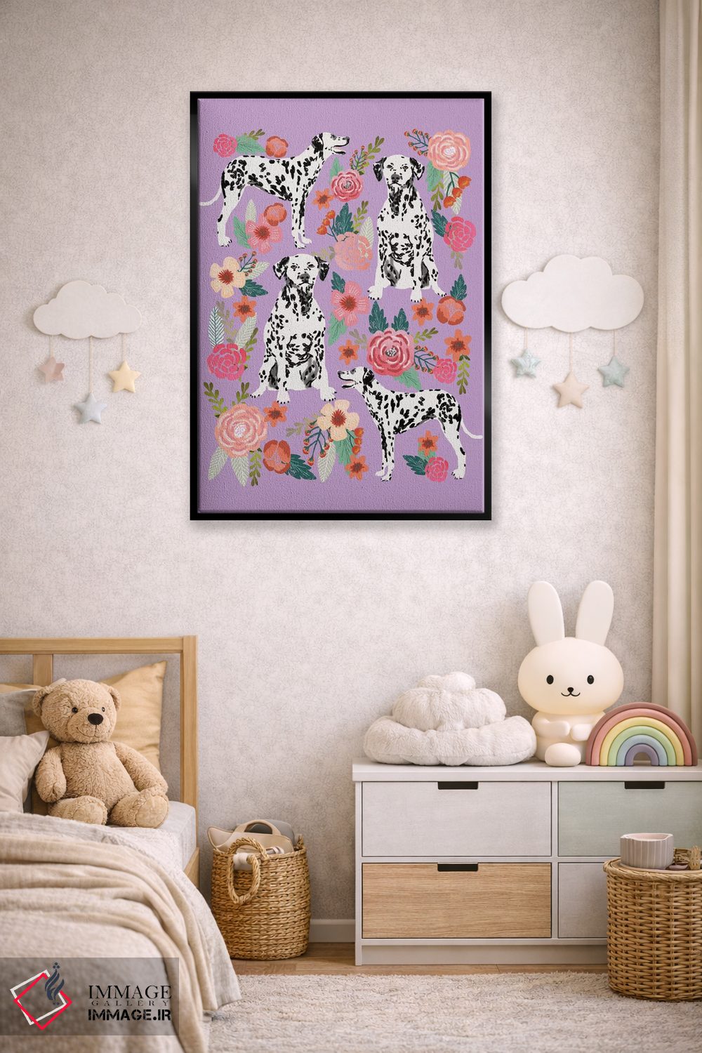 تابلو دکوراتیو کولاژ گل های دالمیشن اثر پت فرندلی - D5B