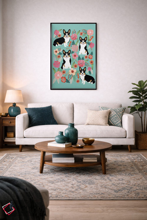 تابلو دکوراتیو کولاژ گل های کرگی دوم اثر پت فرندلی - D6B