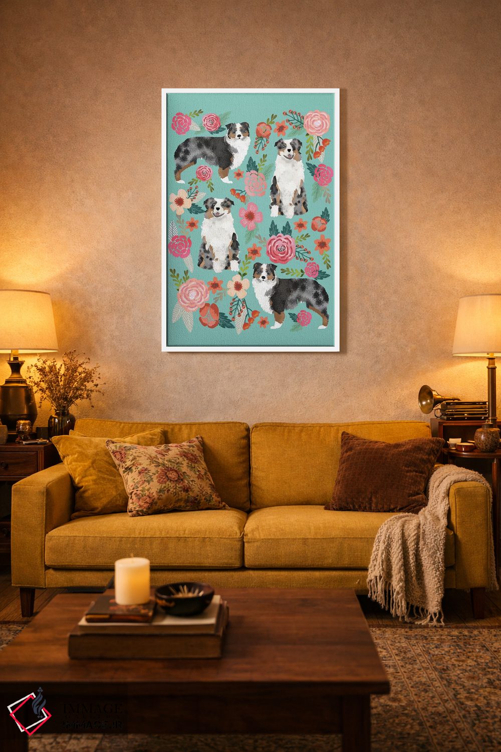 تابلو دکوراتیو کولاژ گل های مرشد استرالیایی اثر پت فرندلی - D4W