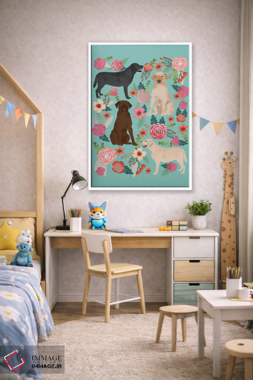 تابلو دکوراتیو کولاژ گل های لابرادور اثر پت فرندلی - D1W