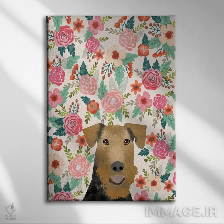 تابلو دکوراتیو کولاژ گل های آیر دیل ترر اثر پت فرندلی - نمای روبهرو روی دیوار