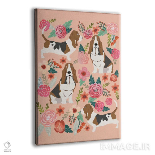 تابلو دکوراتیو کولاژ گل های باسهوند اثر پت فرندلی - نمای پرسپکتیو محصول