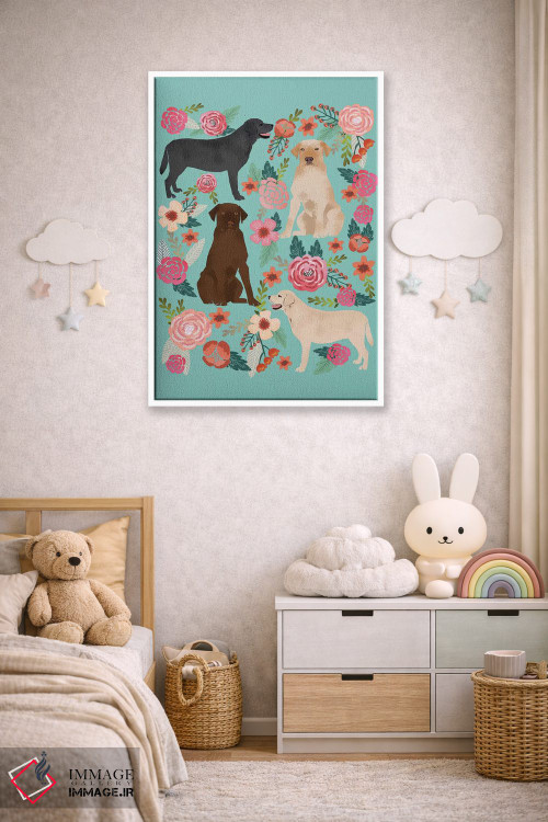 تابلو دکوراتیو کولاژ گل های لابرادور اثر پت فرندلی - D3W