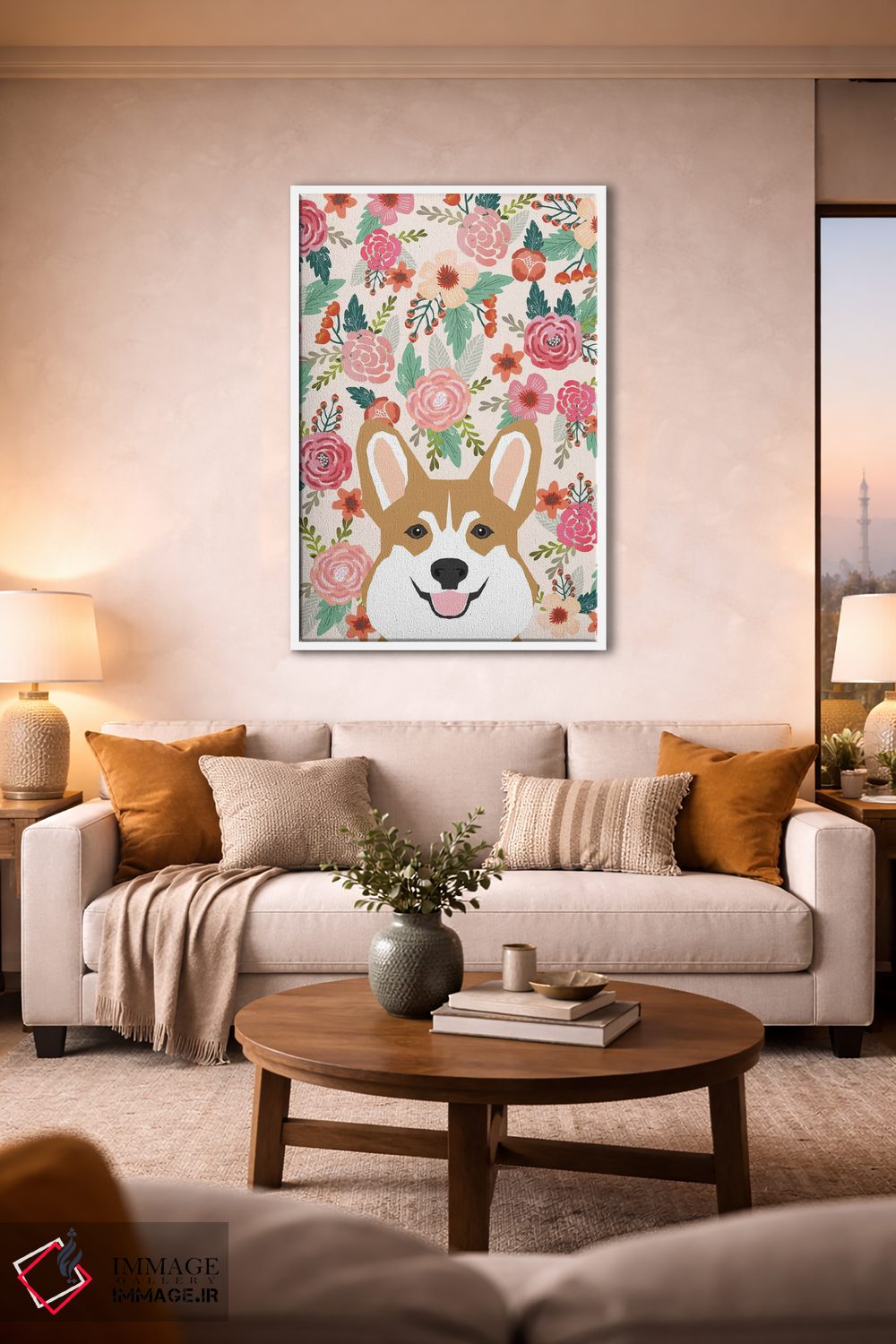 تابلو دکوراتیو پرتره گل کرگی اثر پت فرندلی - D1W