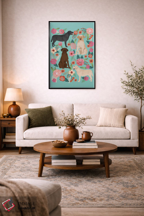 تابلو دکوراتیو کولاژ گل های لابرادور اثر پت فرندلی - D4B