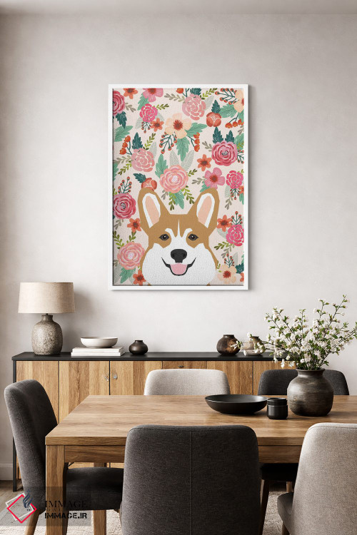 تابلو دکوراتیو پرتره گل کرگی اثر پت فرندلی - D3W