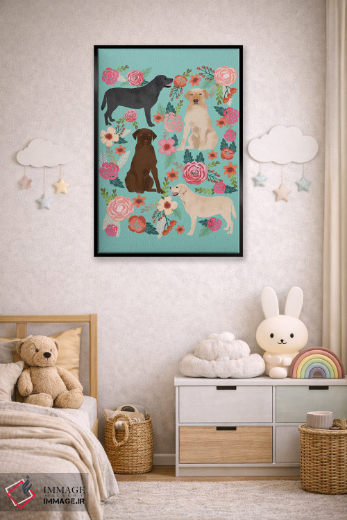 تابلو دکوراتیو کولاژ گل های لابرادور اثر پت فرندلی - D5B