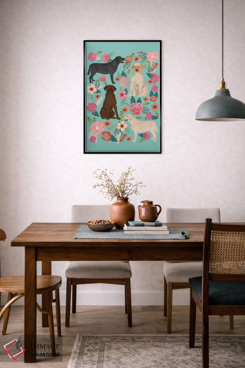 تابلو دکوراتیو کولاژ گل های لابرادور اثر پت فرندلی - D6B