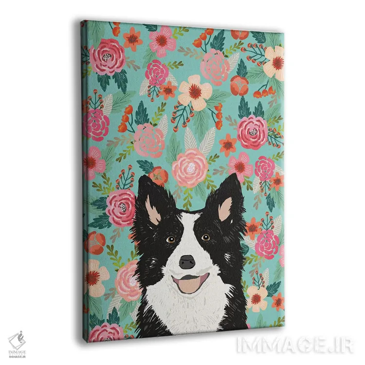 تابلو دکوراتیو کولاژ گل های کالی سیاه اثر پت فرندلی - نمای پرسپکتیو محصول