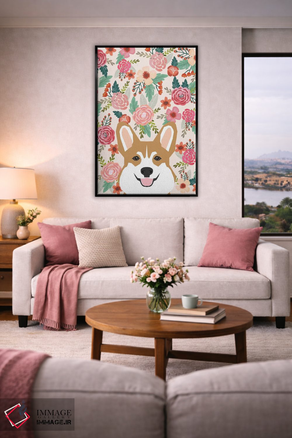 تابلو دکوراتیو پرتره گل کرگی اثر پت فرندلی - D5B